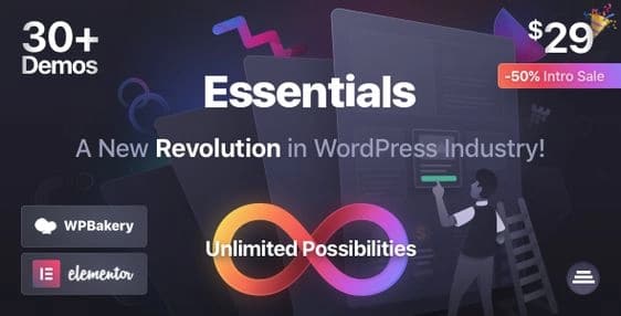 Từ doanh nghiệp, blog cá nhân đến cửa hàng online, Essentials Theme mang đến hàng trăm tùy chọn thiết kế hiện đại, giúp bạn tạo website đẹp mắt và hoạt động trơn tru trên mọi thiết bị