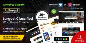 AdForest 5.1.9 – Xây dựng trang rao vặt hiện đại với tính năng đăng ký thành viên, trò chuyện trực tiếp, thanh toán trực tuyến và giao diện thân thiện với mọi thiết bị