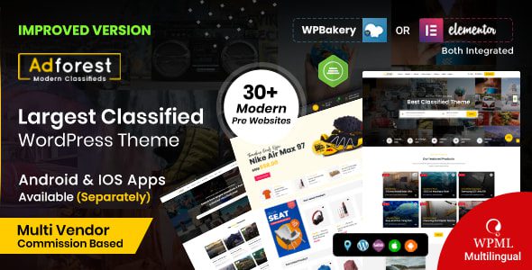 AdForest 5.1.9 – Xây dựng trang rao vặt hiện đại với tính năng đăng ký thành viên, trò chuyện trực tiếp, thanh toán trực tuyến và giao diện thân thiện với mọi thiết bị