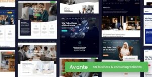 Với Avante Theme 3.0, bạn có thể tạo dựng một nền tảng tư vấn doanh nghiệp đẳng cấp, mang đến sự tin tưởng cho khách hàng với giao diện sang trọng và các tính năng hỗ trợ quản lý dịch vụ hiệu quả
