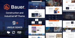 Bauer Theme – Giải pháp tối ưu cho mọi dự án xây dựng và công nghiệp trực tuyến, nâng tầm thương hiệu của bạn