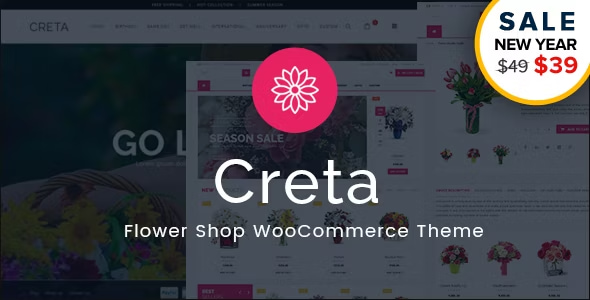 Với Creta Theme 5.8, bạn có thể xây dựng cửa hàng hoa trực tuyến sang trọng, với các tính năng quản lý sản phẩm và giao diện thân thiện