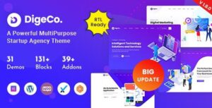 Với Digeco 2.2.0, bạn có thể tạo dựng một website agency startup đẳng cấp, từ giao diện đẹp mắt đến các công cụ tùy chỉnh linh hoạt, giúp bạn tối ưu hóa trải nghiệm người dùng và phát triển doanh nghiệp hiệu quả