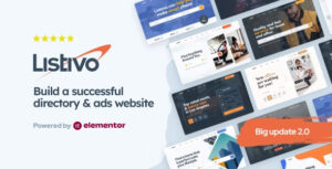 Listivo 2.3.70 – Xây dựng nền tảng rao vặt hiện đại với bản đồ định vị, hỗ trợ đa danh mục, giao diện responsive mượt mà và tùy chỉnh dễ dàng bằng Elementor