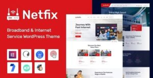Với Netfix Theme 1.2.3, bạn có thể xây dựng một website chuyên nghiệp cho dịch vụ broadband, cung cấp thông tin chi tiết về các gói dịch vụ internet, hỗ trợ khách hàng trực tuyến và dễ dàng tối ưu trải nghiệm người dùng