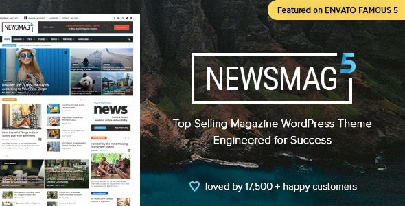 Newsmag 5.4.3.1 – Giao diện mạnh mẽ dành cho website tin tức, hỗ trợ trình tạo trang kéo-thả, AMP, lazy load và tích hợp hệ thống đánh giá bài viết chuyên sâu