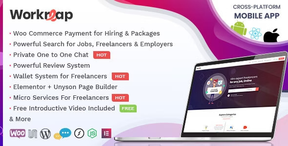 Workreap 3.2.2 – Chủ đề lý tưởng để xây dựng nền tảng freelance toàn diện, hỗ trợ tìm kiếm, kết nối và quản lý công việc hiệu quả