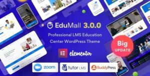 EduMall 4.2.3 – Chủ đề WordPress giáo dục mạnh mẽ, tích hợp LearnPress, tối ưu tốc độ tải, giao diện hiện đại, giúp bạn tạo trường học trực tuyến chuyên nghiệp chỉ trong vài cú nhấp chuột