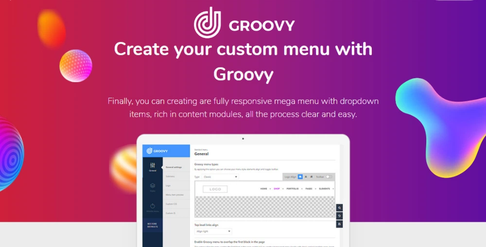 Groovy Mega Menu Responsive Mega Menu Plugin for WordPress 2.6.3 | PlugCart – Tạo menu đa dạng và đẹp mắt với Groovy Mega Menu, mang đến trải nghiệm người dùng mượt mà và dễ dàng điều hướng trên mọi thiết bị.