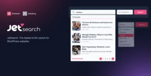 JetSearch For Elementor 3.5.7 | PlugCart – Cải thiện khả năng tìm kiếm với tính năng tìm kiếm trực tiếp, giúp người dùng dễ dàng truy cập thông tin trên website Elementor của bạn.