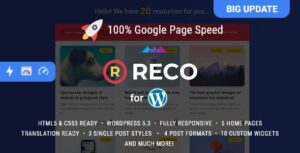Reco – Xây dựng website miễn phí nhanh chóng và hiệu quả với chủ đề AMP tối ưu