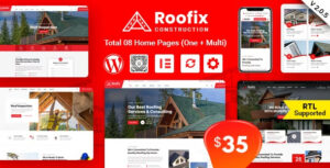 Roofix Theme – Roofing Services WordPress Theme 2.1.2