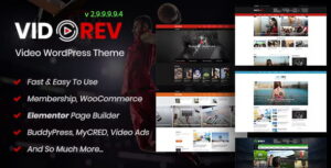 VidoRev Theme 2.9.9.9.9.9.4 – Theme WordPress Hoàn Hảo Cho Website Video